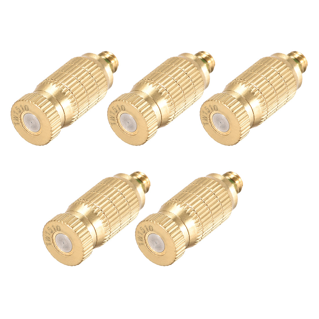 uxcell Uxcell Brass Misting Nozzle - 3/16-inch Threaded Fogging Spray Head for Outdoor Cooling System - 5 Pcs