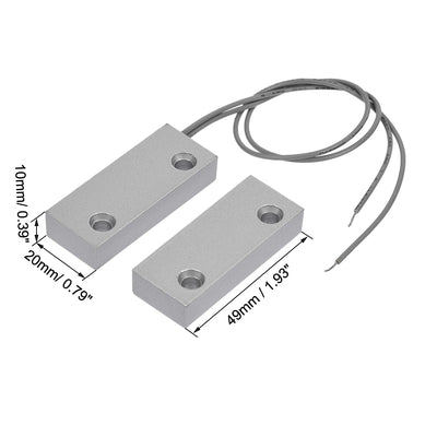 Harfington Uxcell MC-52 NC Rolling Gate Door Contact Magnetic Reed Switch 2Set