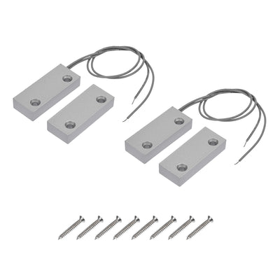 Harfington Uxcell MC-52 NC Rolling Gate Door Contact Magnetic Reed Switch 2Set