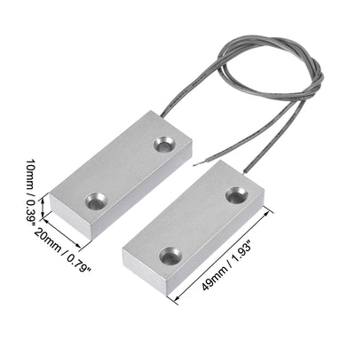 Harfington Uxcell MC-52 NO Rolling Gate Door Contact Magnetic Reed Switch 2Set