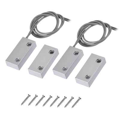 Harfington Uxcell MC-51 NO Rolling Gate Door Contact Magnetic Reed Switch 2Set