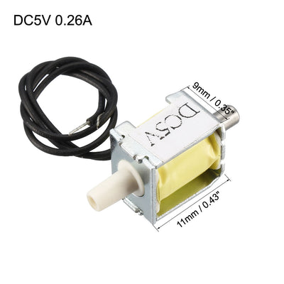 Harfington Uxcell Miniature Solenoid Valve 2 Way Normally Closed DC5V 0.26A Air Solenoid Valve