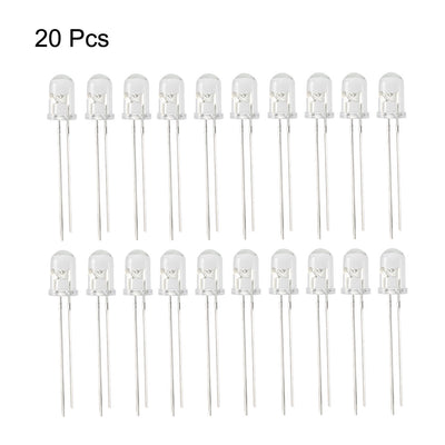 Harfington Uxcell 20pcs 5mm 940nm Infrared Emitter Diode DC 1.2V LED IR Emitter Clear Round Head