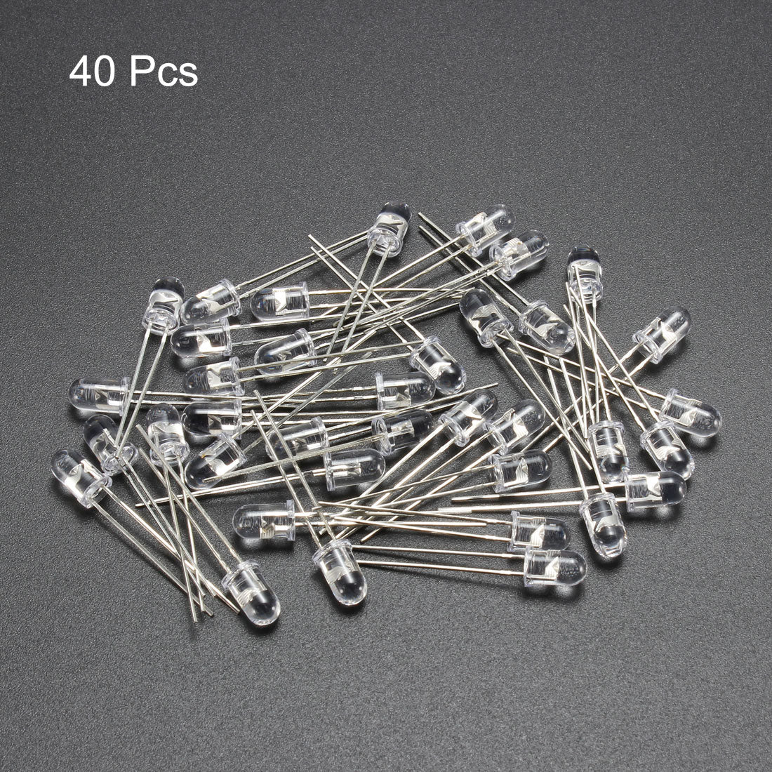 uxcell Uxcell 40pcs 5mm 940nm Infrared Emitter Diode DC 1.2V LED IR Emitter Clear Round Head