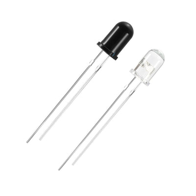 Harfington Uxcell 10pairs 5mm 940nm LEDs Infrared Emitter and IR Receiver Diode DC1.2V