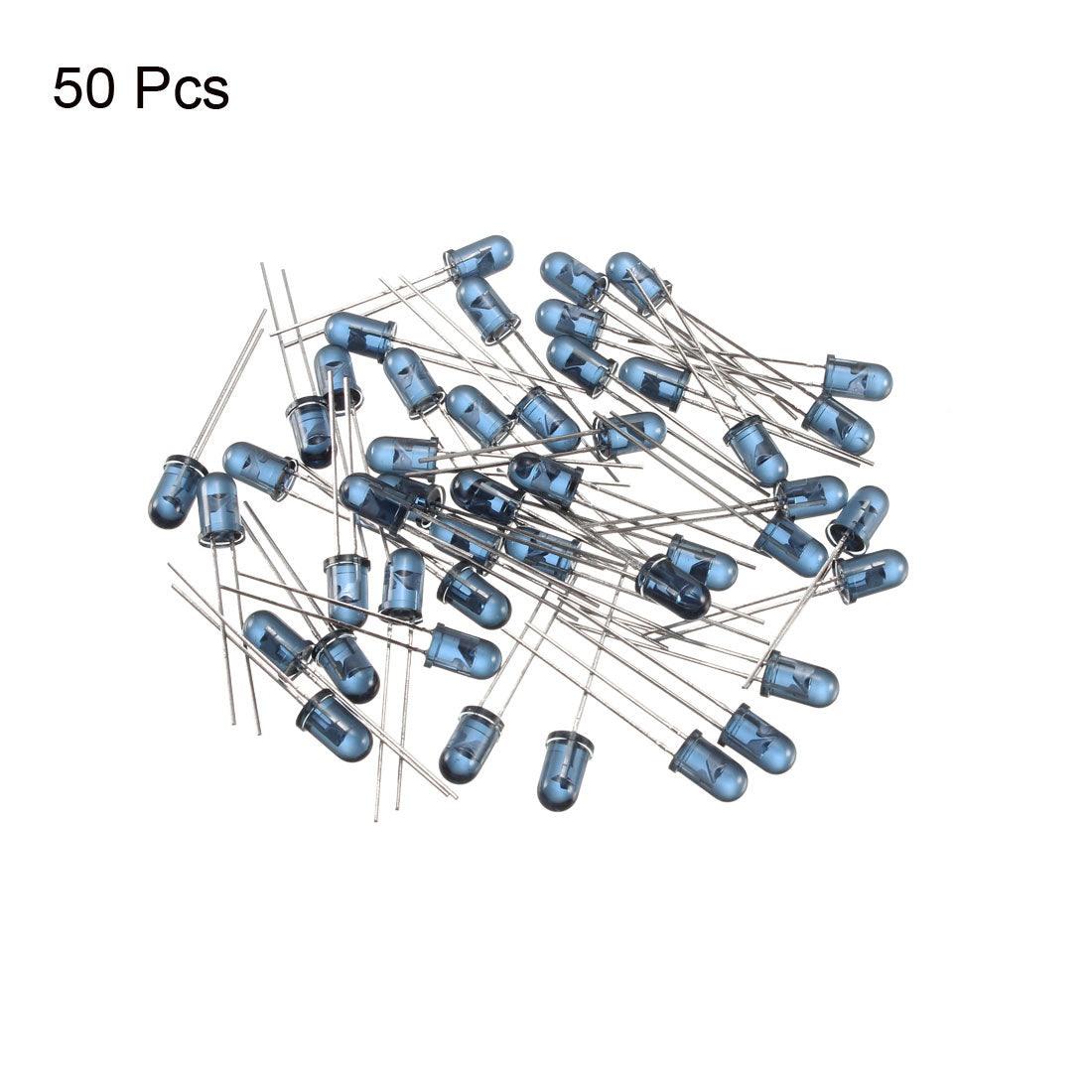 uxcell Uxcell 50pcs 5mm 940nm Infrared Emitter Diode DC1.35V LED IR Emitter Blue Round Head