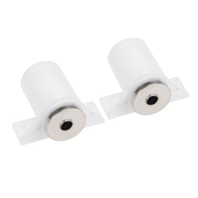 Harfington Uxcell Cabinet Door Magnetic Latch Catch for Bathroom Kitchen Cupboard White 2pcs