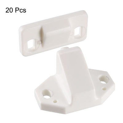 Harfington Uxcell Furniture Cabinet Closet Door Roller Catch with ABS Roller White 20Pcs