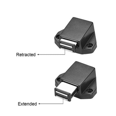 Harfington Uxcell Touch Magnetic Latches Press Catch Latch for Cabinet Door Cupboard Black 4pcs