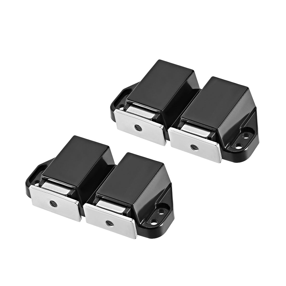 uxcell Uxcell Double Touch Catch Magnetic Latch for Cabinet Door Cupboard Bladk 2pcs