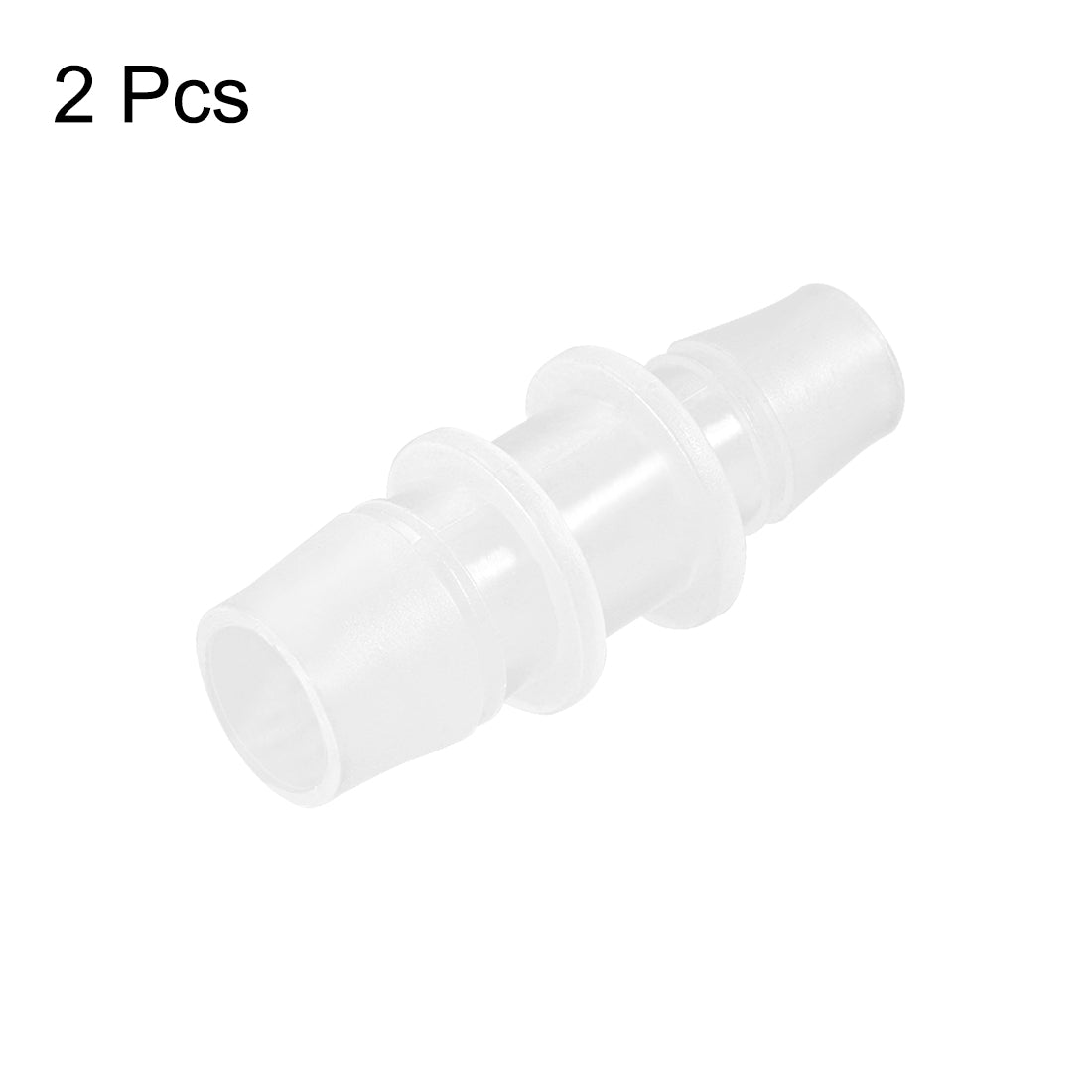 uxcell Uxcell Aquarium Air Valve Connector Straight Clear White Plastic Airline Tubing 12mm to 16mm 2Pcs