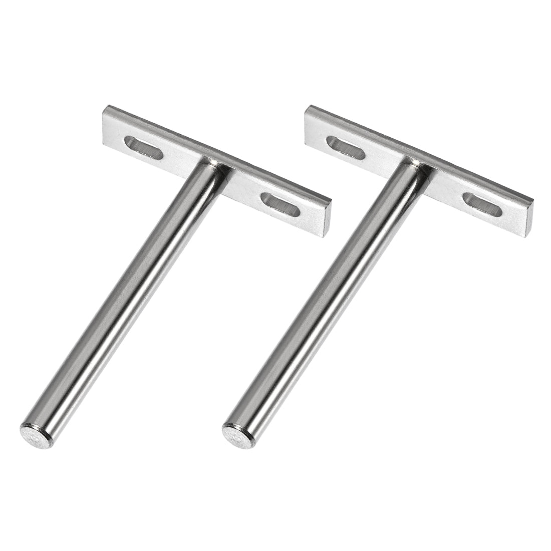 uxcell Uxcell Floating Shelf Invisible Support Bracket Round Shank 100mm Hardened Concealed Wall Support Set 2 Pcs