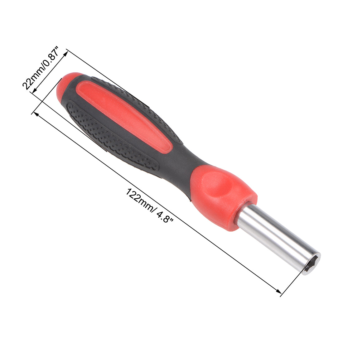 uxcell Uxcell Screwdriver  Non-Slip Wrench Handle 1/4 Inch Drive Magnetic Bit Holding Handle 4.8inch Length