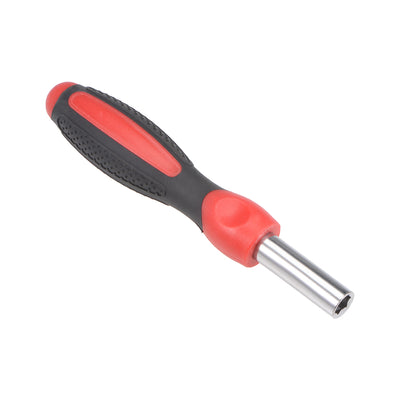 Harfington Uxcell Screwdriver  Non-Slip Wrench Handle 1/4 Inch Drive Magnetic Bit Holding Handle 4.8inch Length