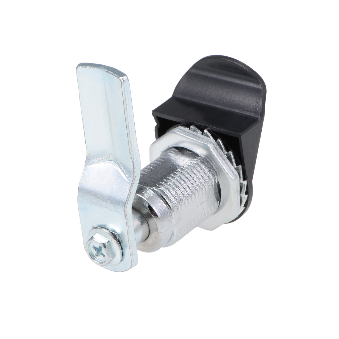 uxcell Uxcell Triangle Cam Lock 22mm Cylinder Dia 49mm Long Cam Keyed Alike Silver Tone