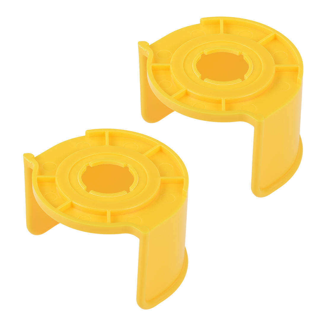 Uxcell Uxcell 22mm Plastic Half Circle Emergency Stop Switch Push Button Protective Cover Yellow 72x72x48mm 2pcs