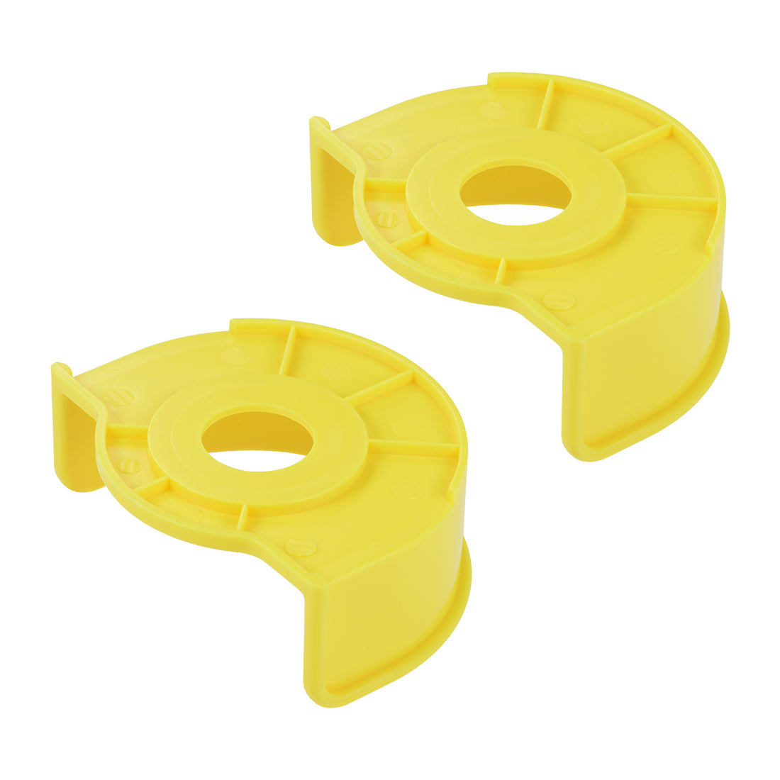 Uxcell Uxcell 22mm Half Circle Emergency Stop Switch Push Switch Button Protective Cover Yellow 2pcs