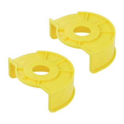 Harfington Uxcell 22mm Half Circle Emergency Stop Switch Push Switch Button Protective Cover Yellow 2pcs