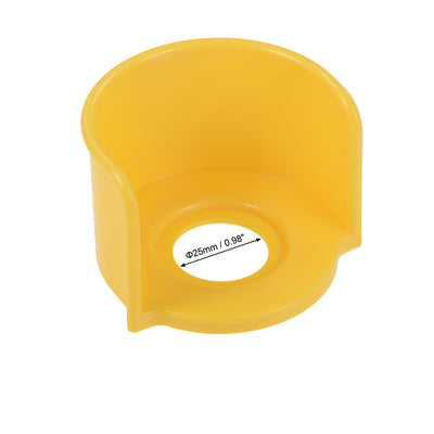 Harfington Uxcell 22mm Plastic Half Circle Emergency Stop Switch Push Button Protective Cover Yellow 72x72x48mm 2pcs