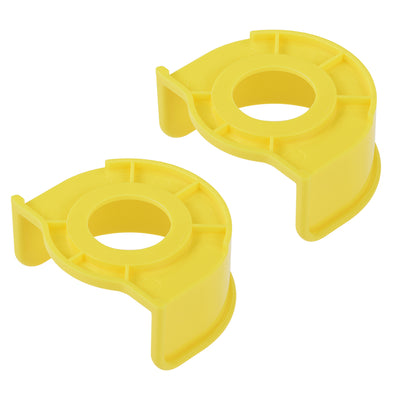 Harfington Uxcell 30mm Half Circle Emergency Stop Switch Push Switch Button Protective Cover Yellow 2pcs