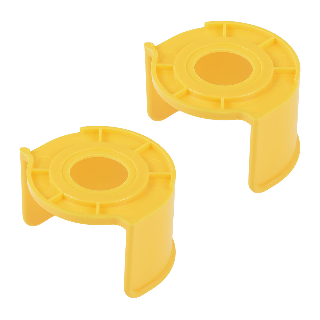 Uxcell Uxcell 30mm Half Circle Emergency Stop Switch Push Switch Button Protective Cover Yellow 2pcs