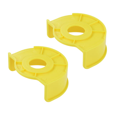 Harfington Uxcell 30mm Half Circle Emergency Stop Switch Push Switch Button Protective Cover Yellow 2pcs