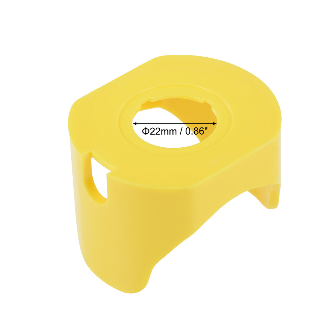 Uxcell 30mm / 1.18" Dia. 55x43mm Plastic Push Button Switch Cover Protector Yellow