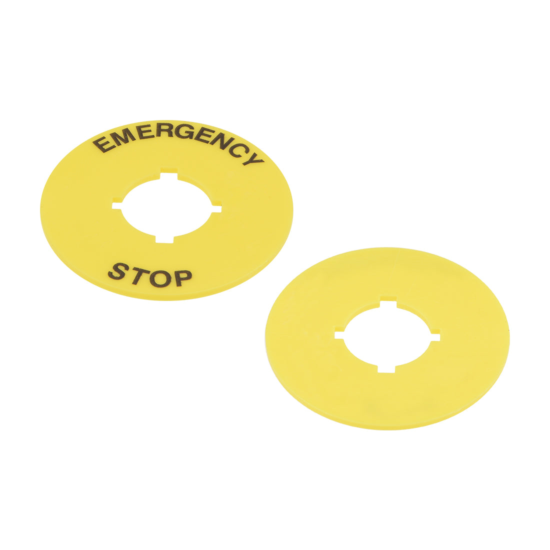 Uxcell Uxcell 5Pcs 16mm Inner Diameter Emergency Stop Sign For Push Button Switch Replacement 45mm OD