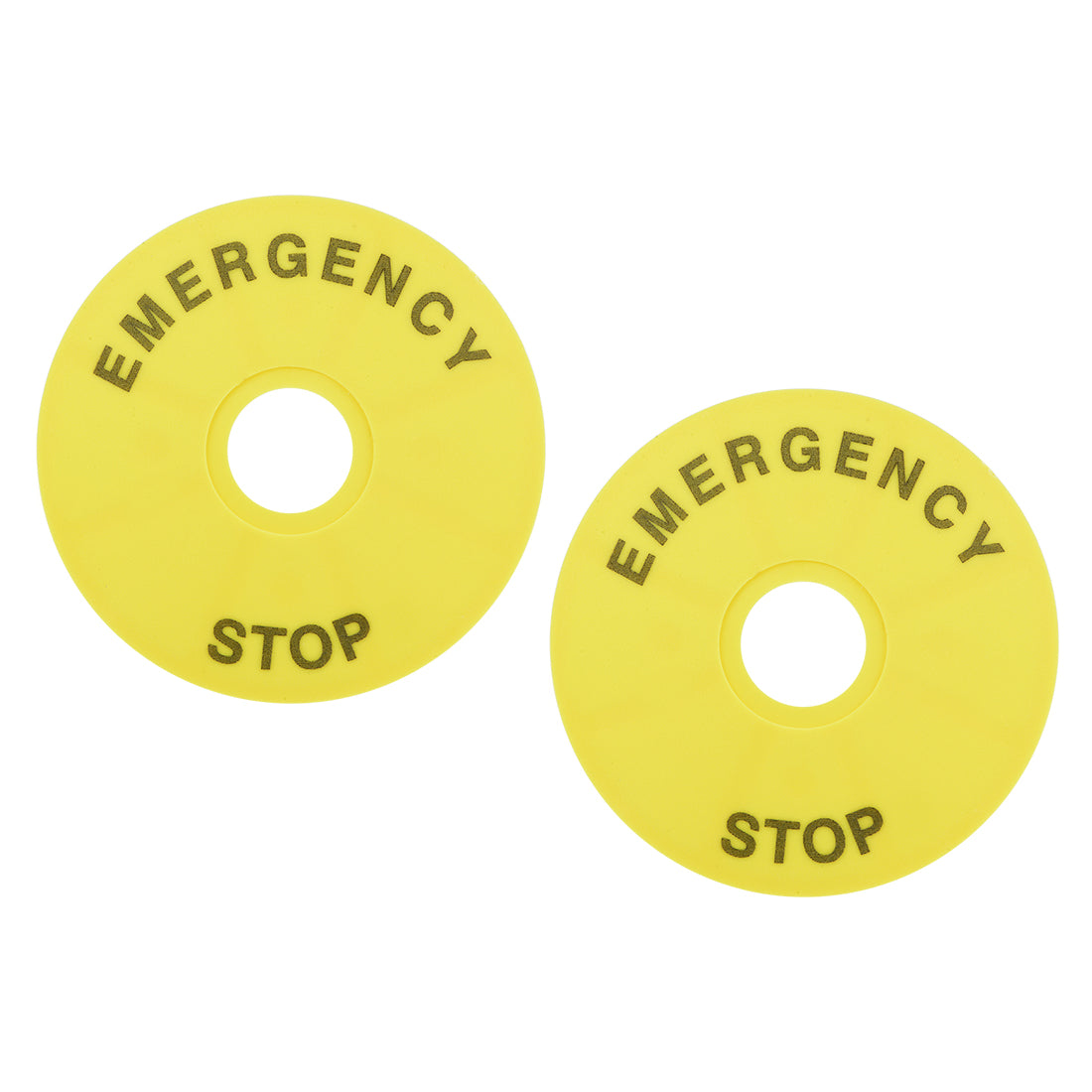 Uxcell Uxcell 2Pcs 22mm Inner Diameter Emergency Stop Sign For Push Button Switch Replacement 90mm OD
