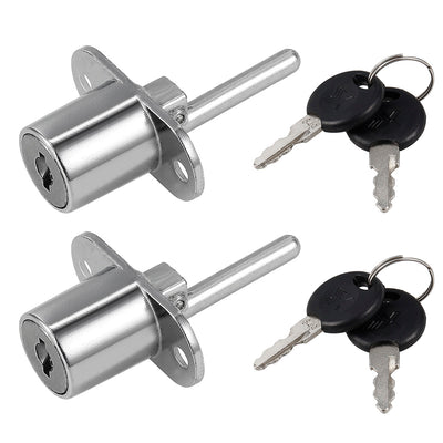 Harfington Uxcell Drawer Lock, 3/4-inch(19mm) Diameter 20mm Long Cylinder, Keyed Different 2Pcs