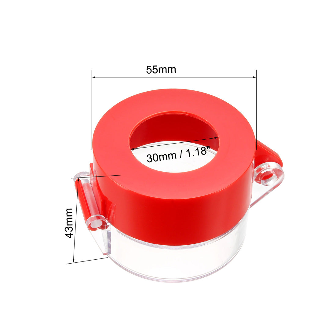 Uxcell Uxcell 2pcs Red Plastic Switch Cover Protector for 30mm Diameter Push Button Switch 55*43