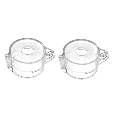 Harfington Uxcell 2pcs Clear Plastic Switch Cover Protector for 30mm Diameter Push Button Switch 50*32