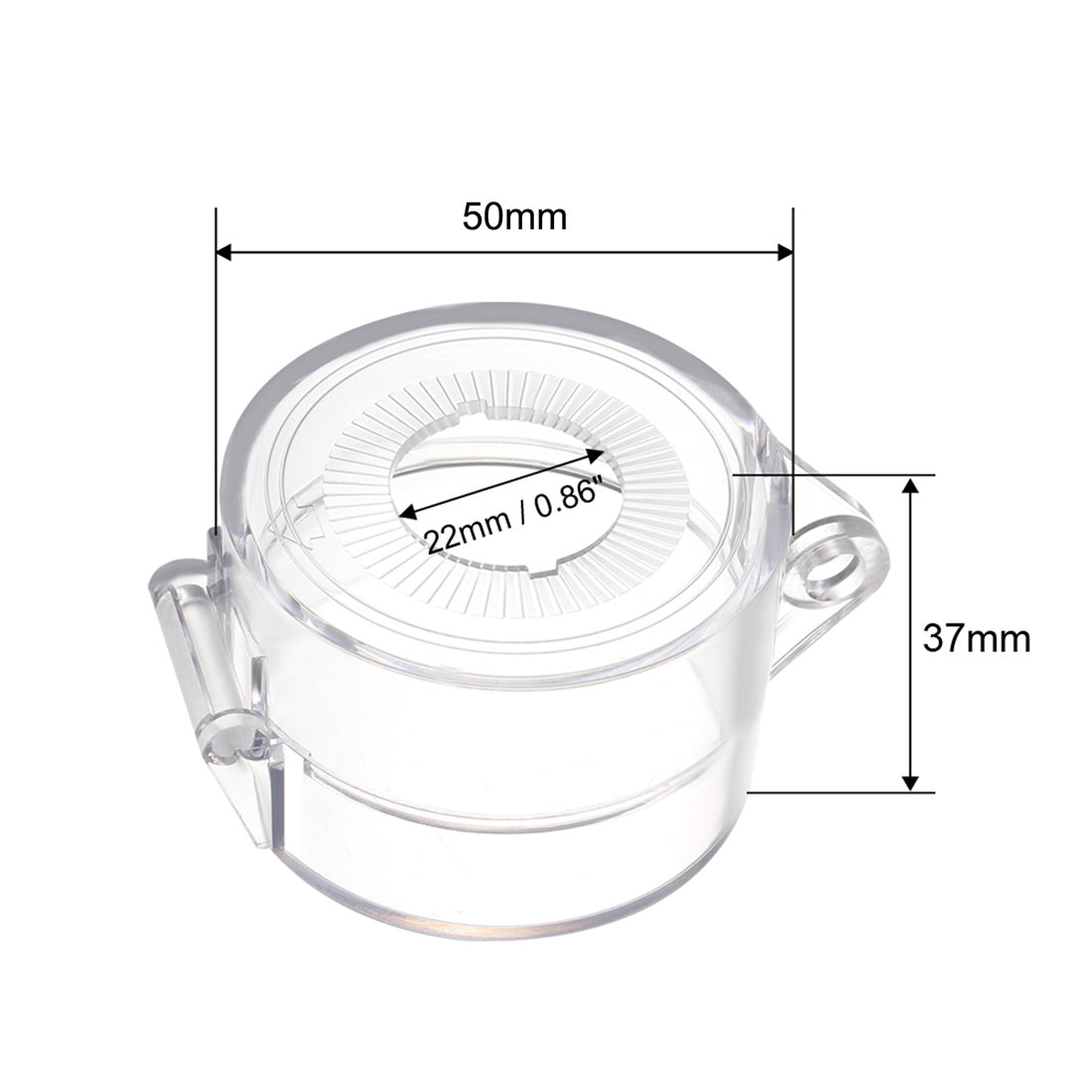 Uxcell Uxcell 1pcs Clear Plastic Switch Cover Protector for 30mm Diameter Push Button Switch 55*37