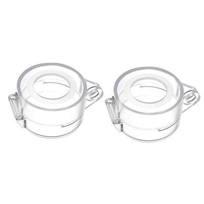 Harfington Uxcell 2pcs Clear Plastic Switch Cover Protector for 30mm Diameter Push Button Switch 50*32