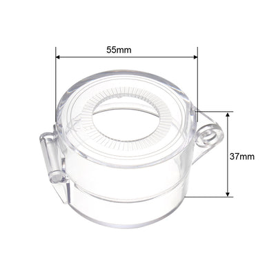Harfington Uxcell 1pcs Clear Plastic Switch Cover Protector for 30mm Diameter Push Button Switch 55*37