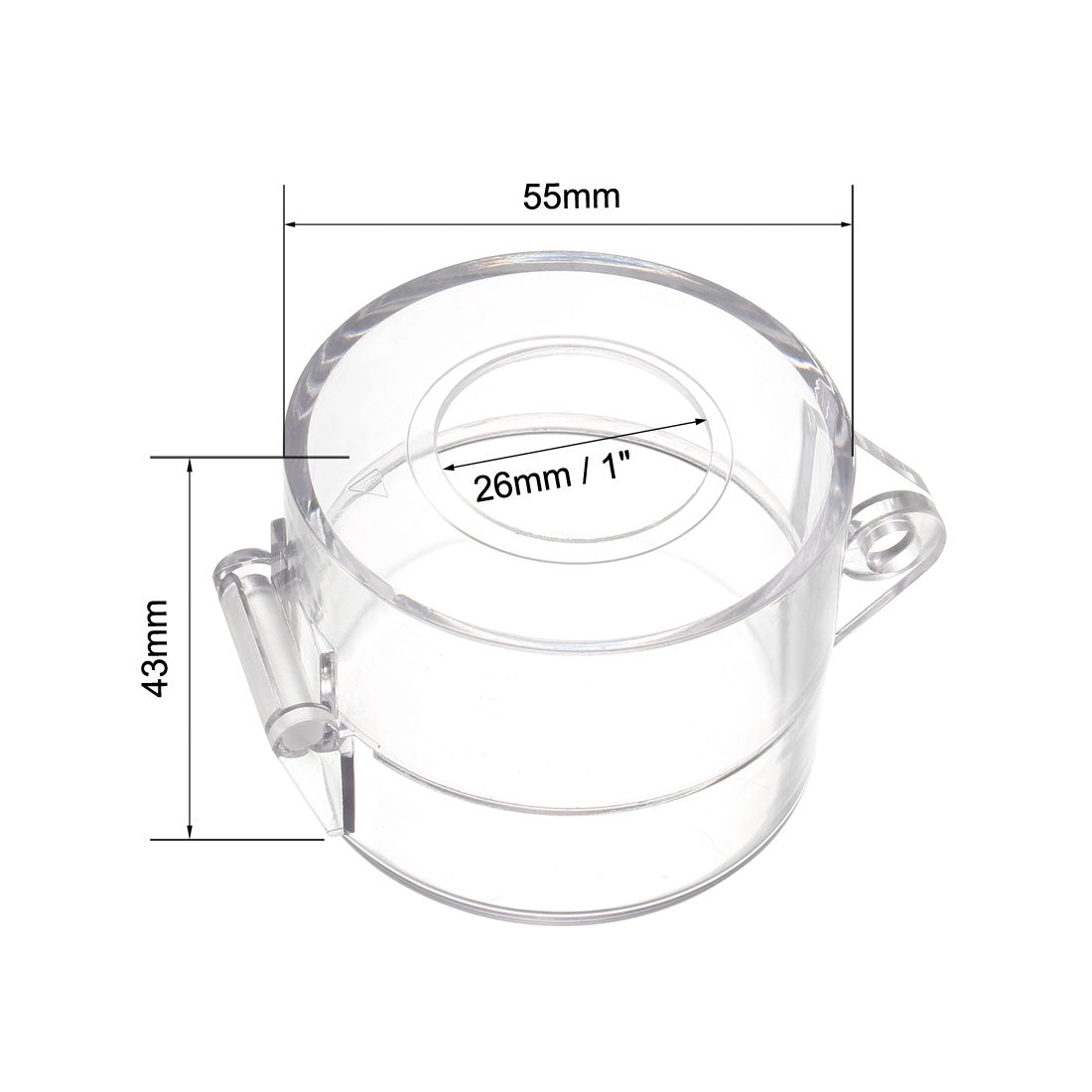 Uxcell Uxcell 1pcs Clear Plasatic Switch Cover Protector for 30mm Diameter Push Button Switch 55*43