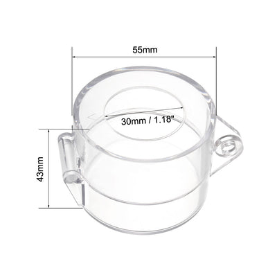 Harfington Uxcell 1pcs Clear Plasatic Switch Cover Protector for 30mm Diameter Push Button Switch 55*43