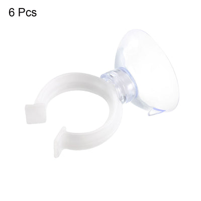 Harfington Uxcell Aquarium Suction Cup Clips Airline Tube Holders Clamps for Fish Tank Clear 19mm 6Pcs