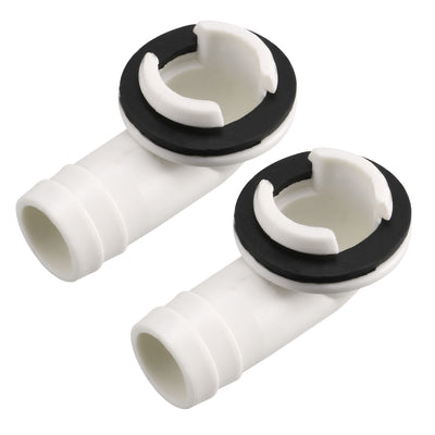 Harfington Uxcell Air Conditioner Drain Hose Connector Elbow Fitting with Rubber Ring for Mini-Split Units and Window AC Unit 22.5mm 2Pcs