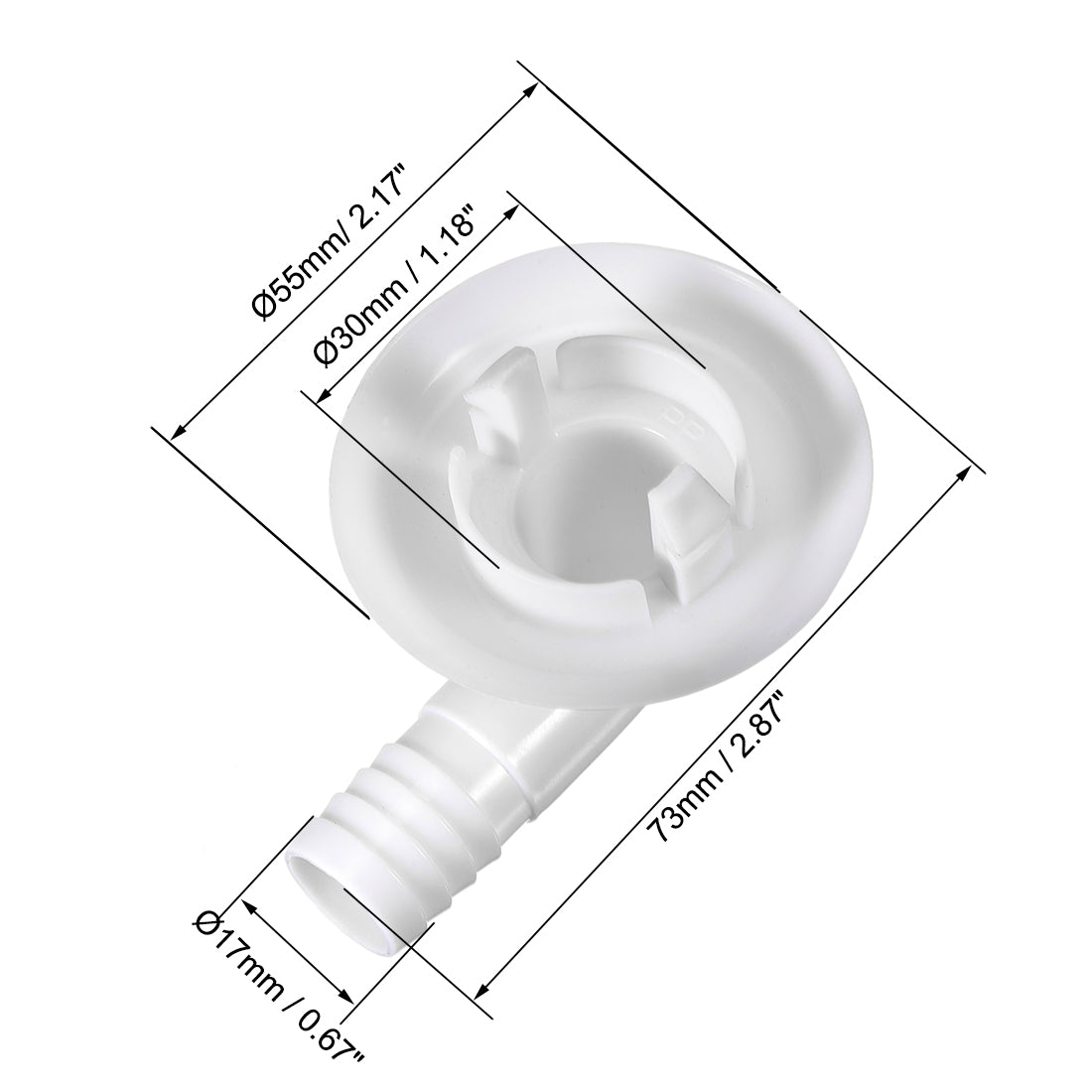 uxcell Uxcell Air Conditioner Drain Hose Connector Elbow Fitting for Mini-Split Units and Window AC Unit 30mm 2Pcs