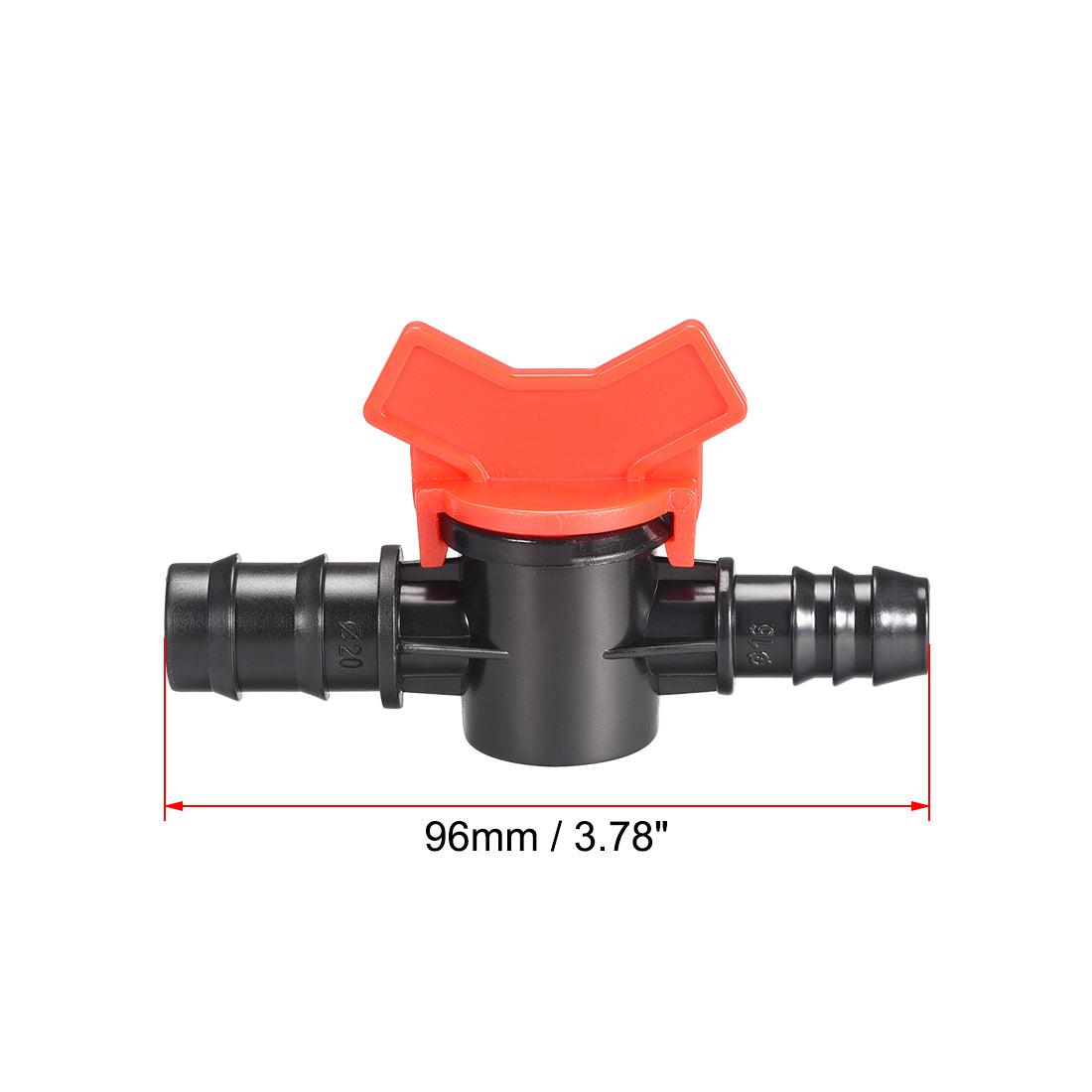 uxcell Uxcell Drip Irrigation Barbed Valve for 1/2-inch x 5/8-inch Double Male Barbed Valve Aquarium Water Flow Control Plastic Valve 3pcs