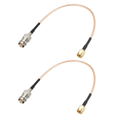 uxcell Uxcell BNC Bulkhead Female to RP-SMA Male RG316 RF Coaxial Cable 0.66-feet 2pcs
