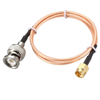 uxcell Uxcell RG316 Coaxial Cable with BNC Male to SMA Male Connectors 50 Ohm 2 Feet