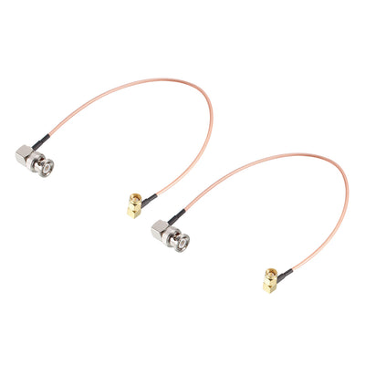 uxcell Uxcell BNC Male Right Angle to SMA Male Right Angle RG316 Coax Cable 50 Ohm 1-feet 2pcs