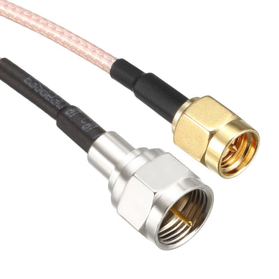 Harfington Uxcell SMA Male to F Type Male RF Coaxial Coax Cable 0.66-feet