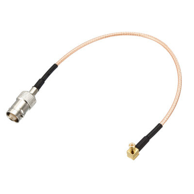 uxcell Uxcell BNC Female to MCX Male Right Angle RG316 Low Loss RF Coax Cable 0.66-feet Long