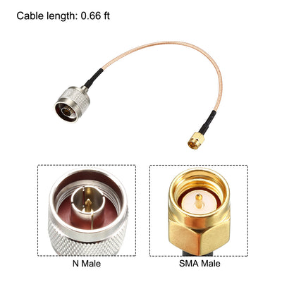 Harfington Uxcell Coax Extension Cable SMA Male to N Male RG316 Jumper Cable