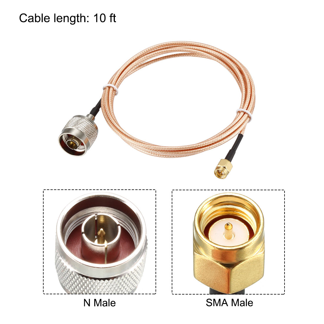 uxcell Uxcell Coax Extension Cable SMA Male to N Male RG316 Jumper Cable