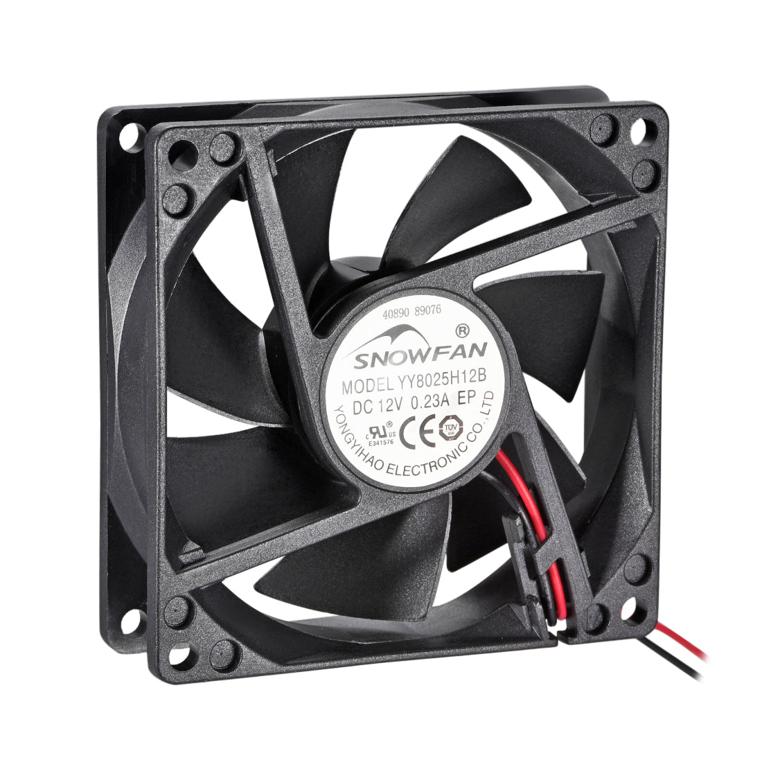 uxcell Uxcell SNOWFAN Authorized 80mm x 80mm x 25mm 12V Brushless DC Cooling Fan YY8025H12B