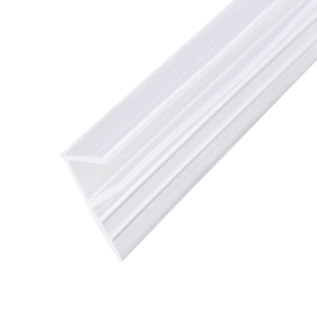 Uxcell Uxcell Frameless Glass Shower Door Sweep - Door Bottom Side Seal Strip F-Type with 3/4"(20mm) Drip Rail - 1/2"(12mm) Glass x 78.74"(2000mm) Length